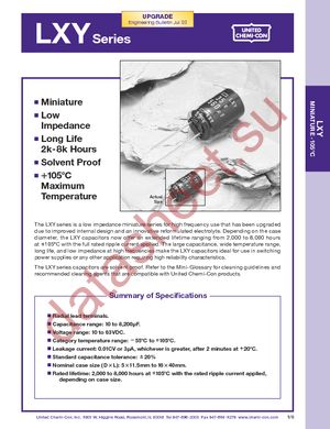 ELXY160ELL152MK25S datasheet  